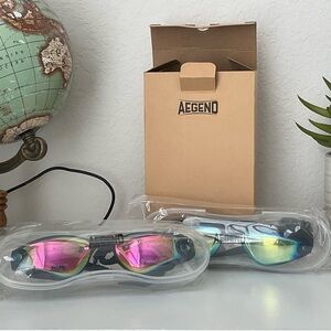 Aegend Swim Goggles with Mirrored Lenses